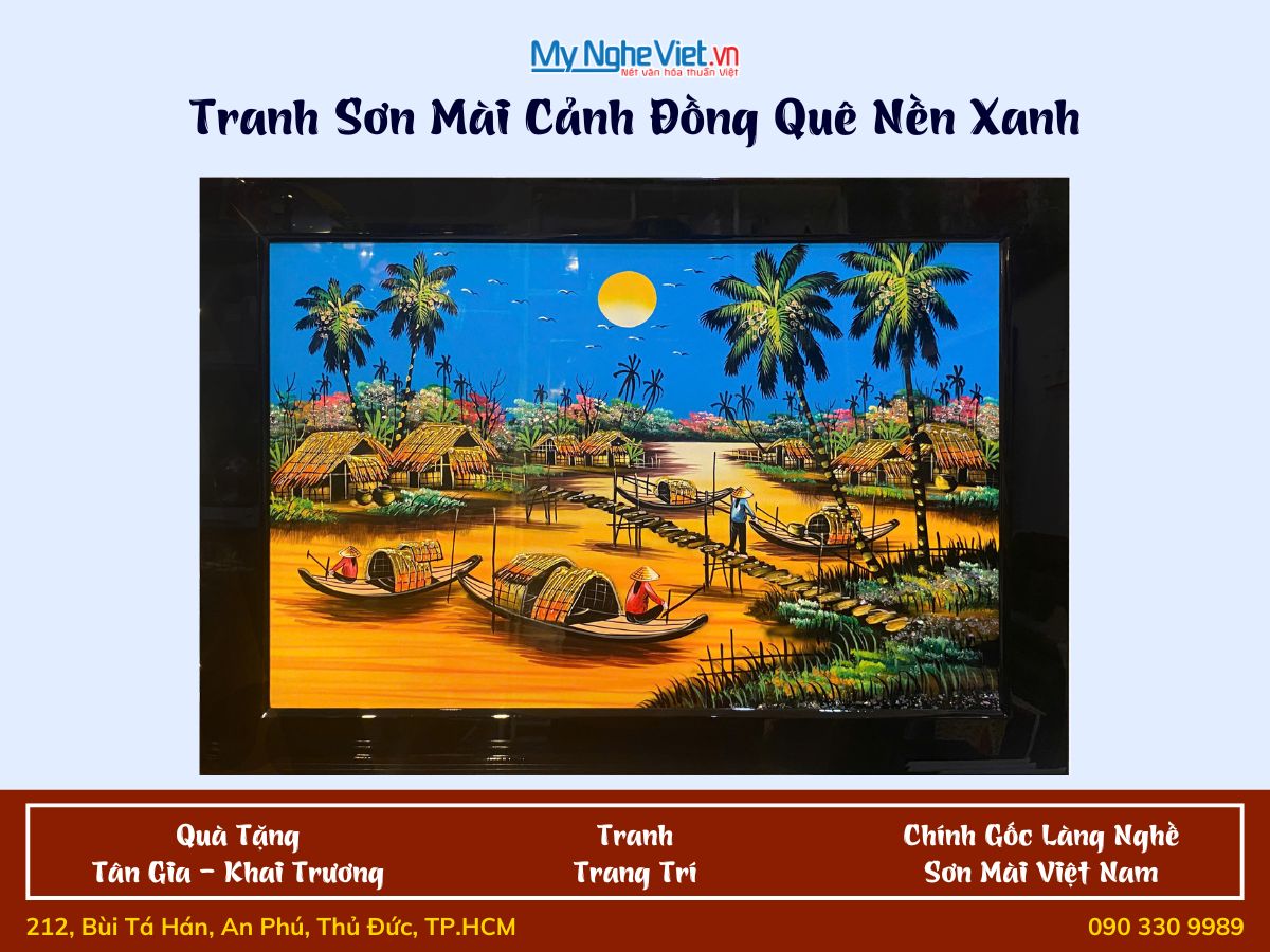 Tranh sơn mài đồng quê đủ mẫu 40x60cm KSM 50x70cm TSM46KSM-01-2
