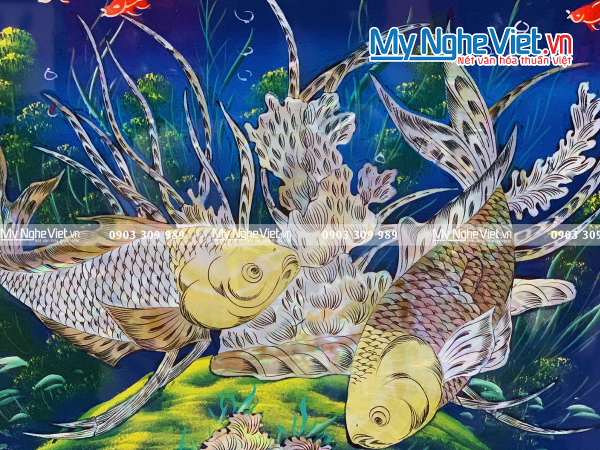 Tranh sơn mài cá chìm MNV-TSM466-4