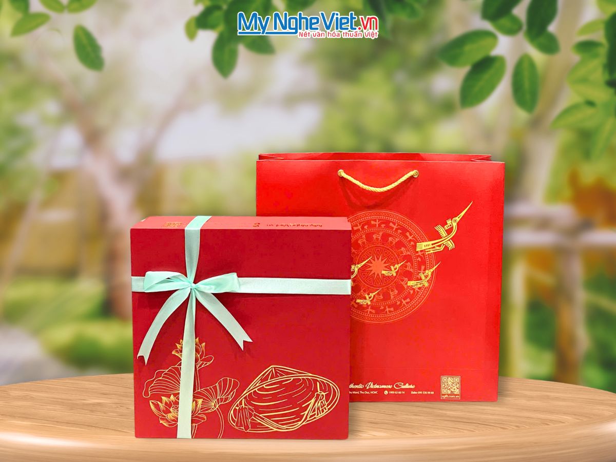 Tranh dĩa sơn mài hoa sen D20 + Hộp Cao Cấp TD20-3.1