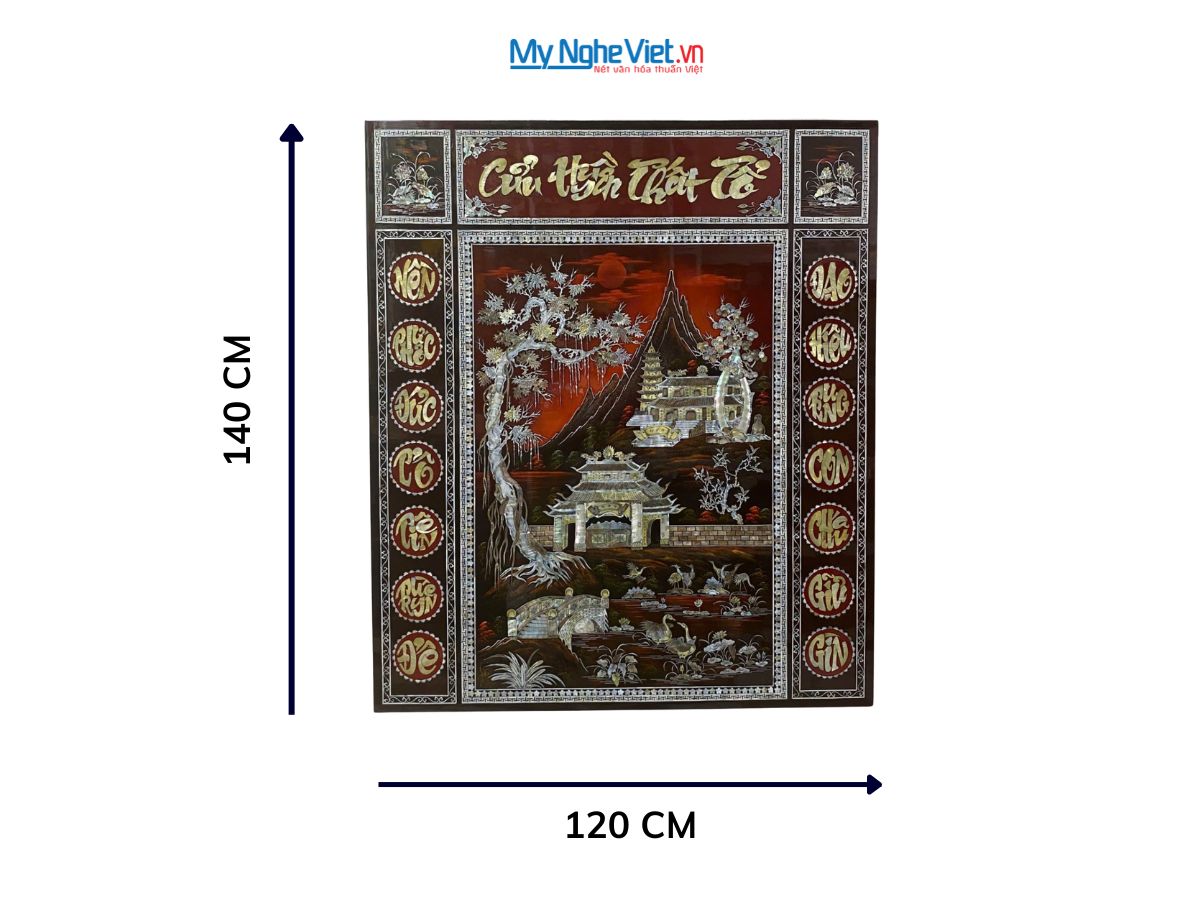Liễn Thờ Cửu Huyền Thất Tổ Cao Cấp Cẩn Ốc SMA195-2.1-2
