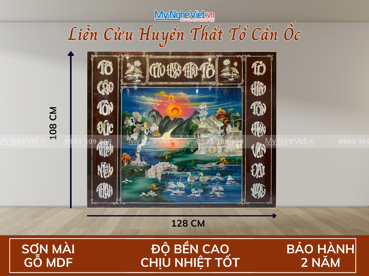 Liễn cẩn ốc Cửu Huyền Thất Tổ Cao Cấp SMA195/1112