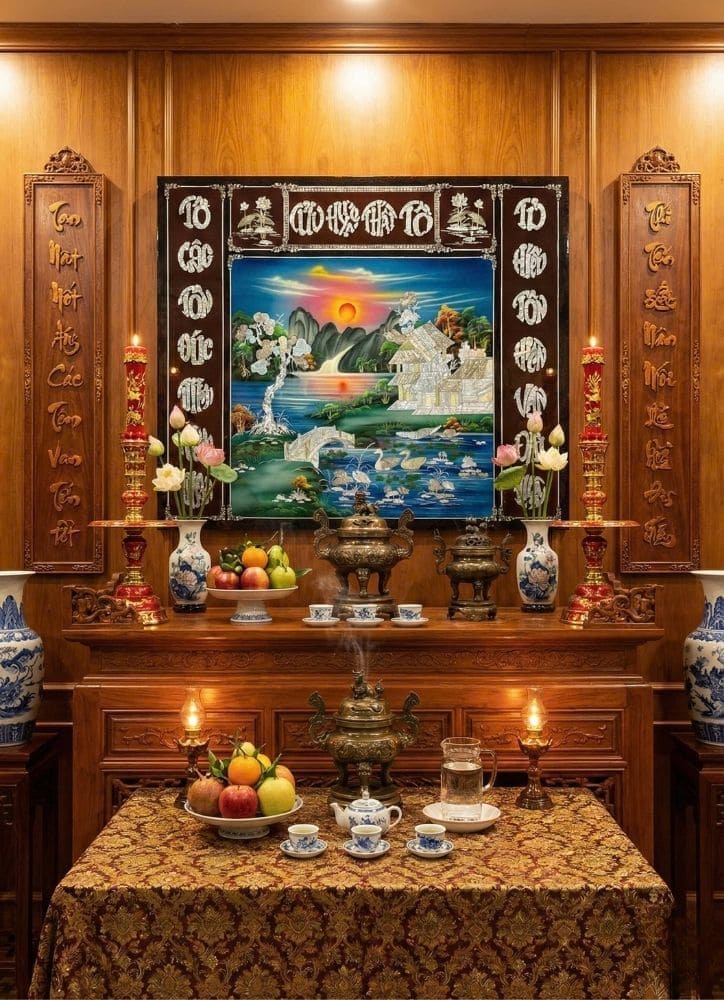 Liễn cẩn ốc Cửu Huyền Thất Tổ Cao Cấp SMA195/1112