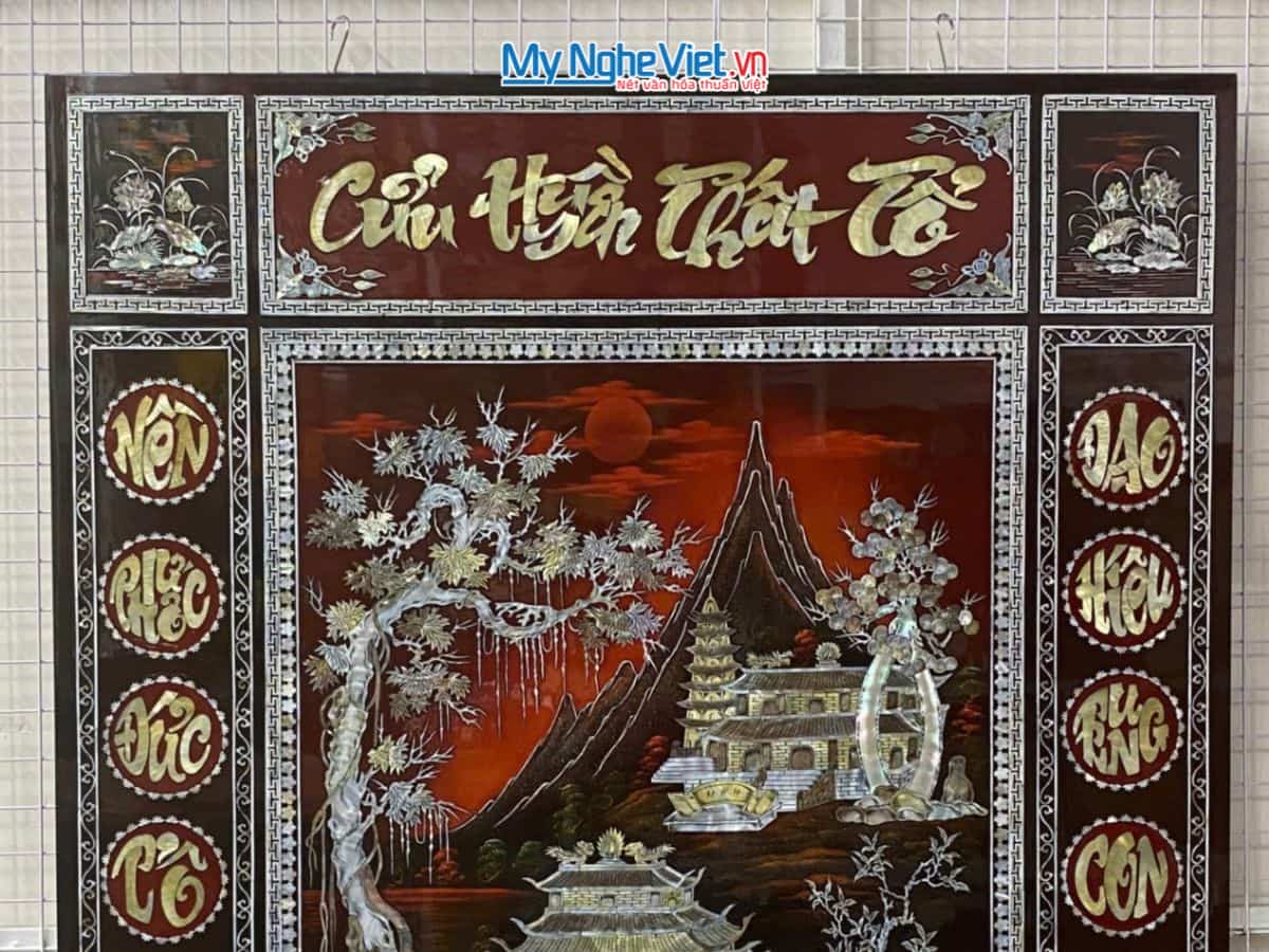 Liễn Thờ Cửu Huyền Thất Tổ Cao Cấp Cẩn Ốc SMA195-2.1-2