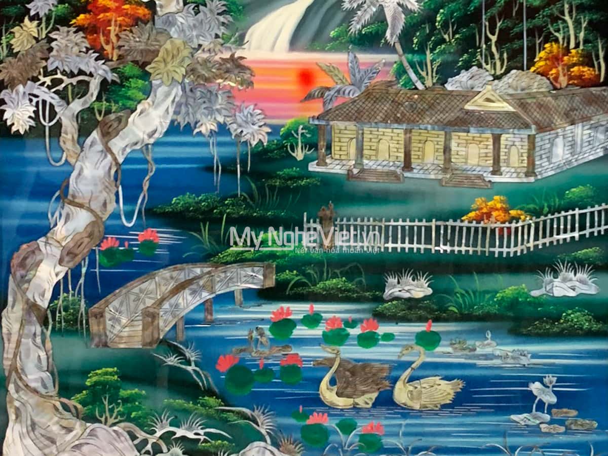 Liễn Thờ Cửu Huyền Thất Tổ Cẩn Ốc 120x140cm SMA198-1214-1