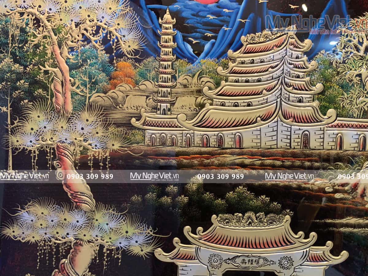 Liễn Cửu Huyền Thất Tổ Đắp Nổi Phù Điêu MNV-SMA195/1214