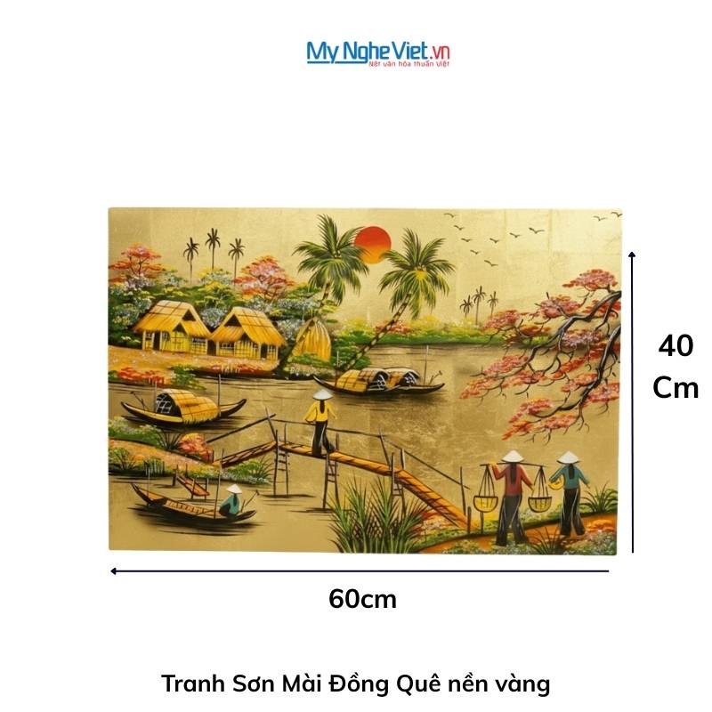 Tranh Sơn Mài Đồng Quê Nhiều Mẫu Hàng Cao Cấp 40x60 – MNV-TSM46_07