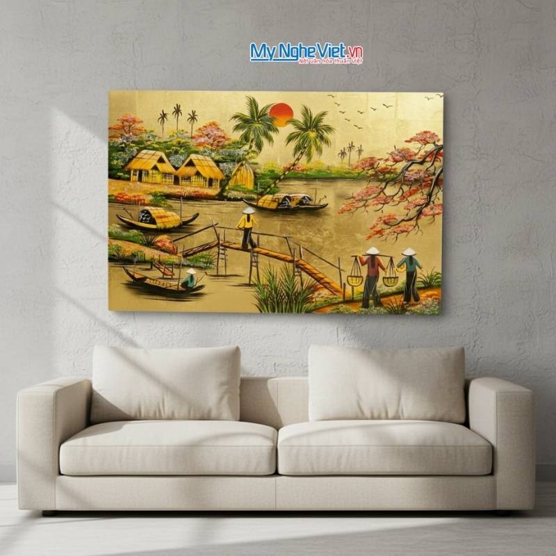 Tranh Sơn Mài Đồng Quê Nhiều Mẫu Hàng Cao Cấp 40x60 – MNV-TSM46_07