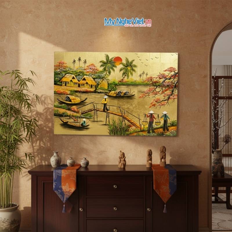 Tranh Sơn Mài Đồng Quê Nhiều Mẫu Hàng Cao Cấp 40x60 – MNV-TSM46_07