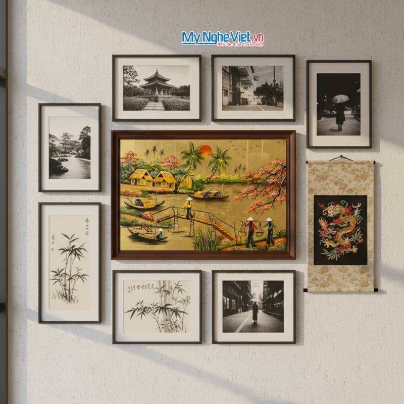 Tranh Sơn Mài Đồng Quê Nhiều Mẫu Hàng Cao Cấp 40x60 – MNV-TSM46_07