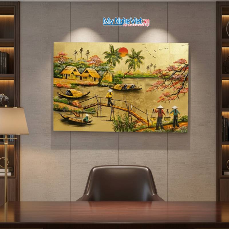 Tranh Sơn Mài Đồng Quê Nhiều Mẫu Hàng Cao Cấp 40x60 – MNV-TSM46_07