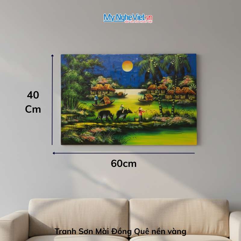 Tranh Sơn Mài Đồng Quê Nhiều Mẫu Hàng Cao Cấp 40x60 – MNV-TSM46_08