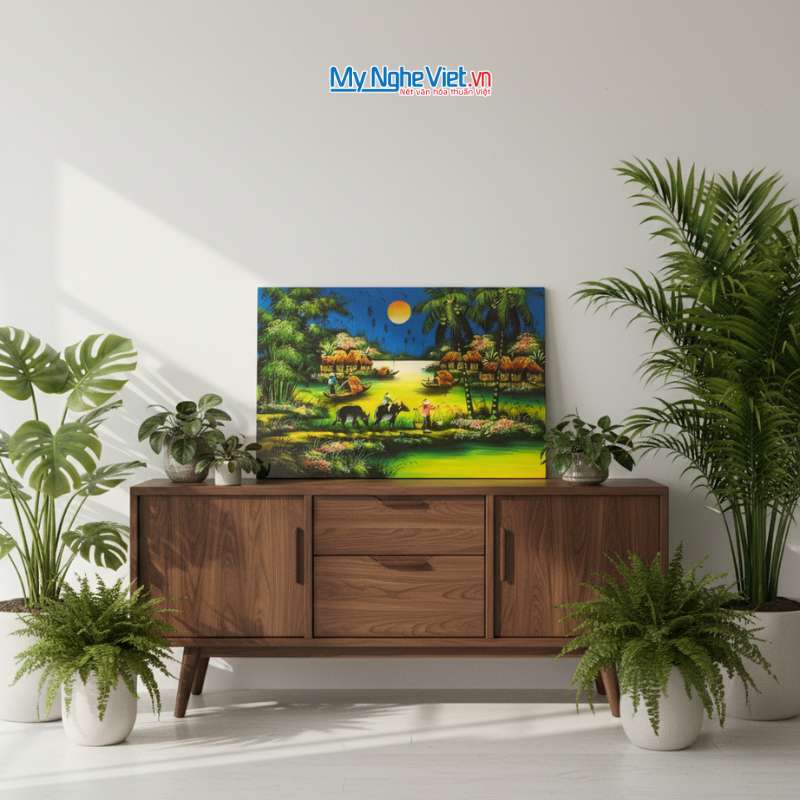 Tranh Sơn Mài Đồng Quê Nhiều Mẫu Hàng Cao Cấp 40x60 – MNV-TSM46_08