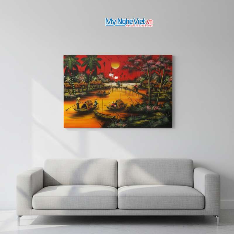 Tranh Sơn Mài Đồng Quê Nhiều Mẫu Hàng Cao Cấp 40x60 – MNV-TSM46_09