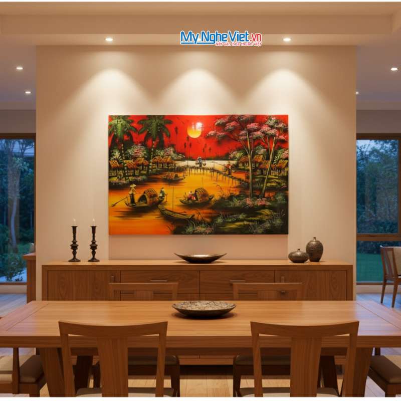 Tranh Sơn Mài Đồng Quê Nhiều Mẫu Hàng Cao Cấp 40x60 – MNV-TSM46_09