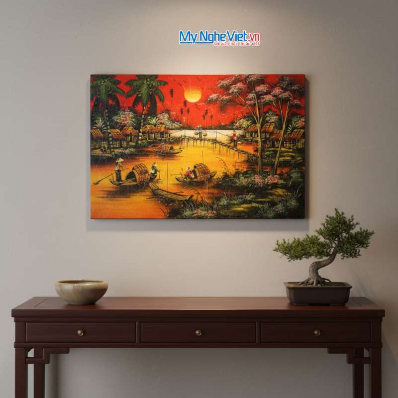 Tranh Sơn Mài Đồng Quê Nhiều Mẫu Hàng Cao Cấp 40x60 – MNV-TSM46_09
