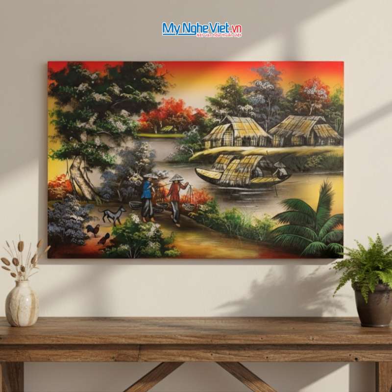 Tranh Sơn Mài Đồng Quê Nhiều Mẫu Hàng Cao Cấp 40x60 – MNV-TSM46_11