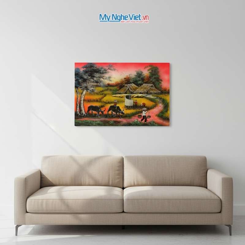 Tranh Sơn Mài Đồng Quê Nhiều Mẫu Hàng Cao Cấp 40x60 – MNV-TSM46_12