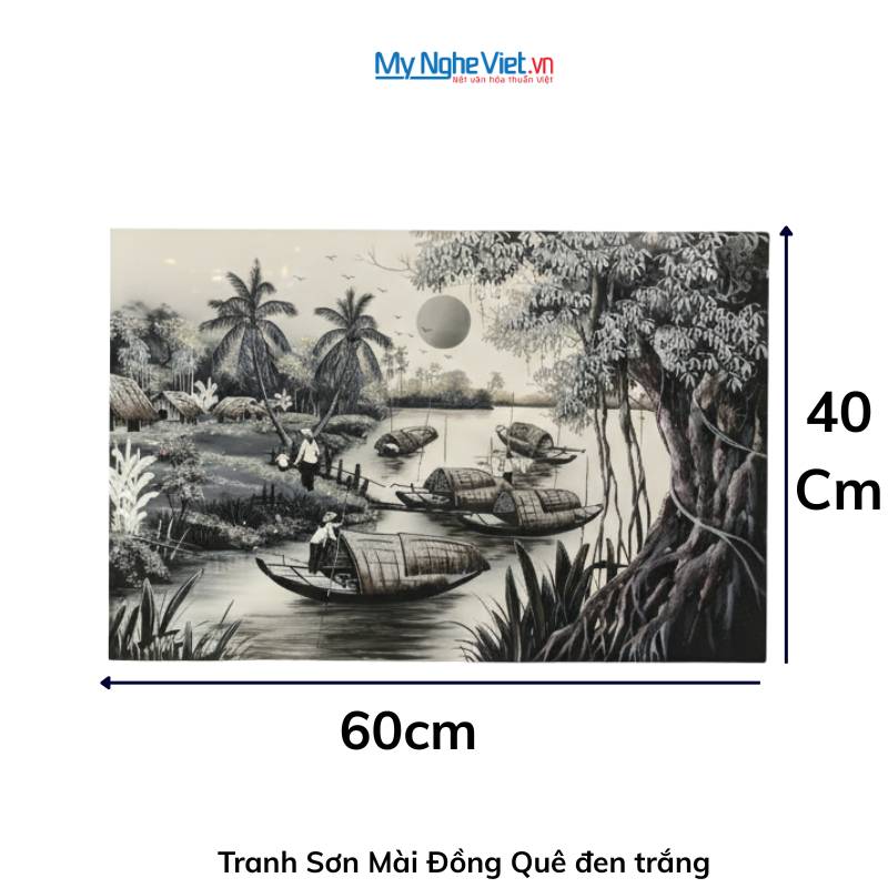 Tranh Sơn Mài Đồng quê nhiều mẫu hàng cao cấp 40x60 MNV-TSM46_03