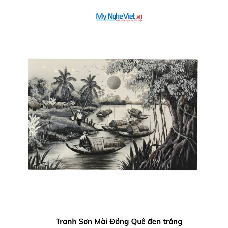 Tranh Sơn Mài Đồng quê nhiều mẫu hàng cao cấp 40x60 MNV-TSM46_03
