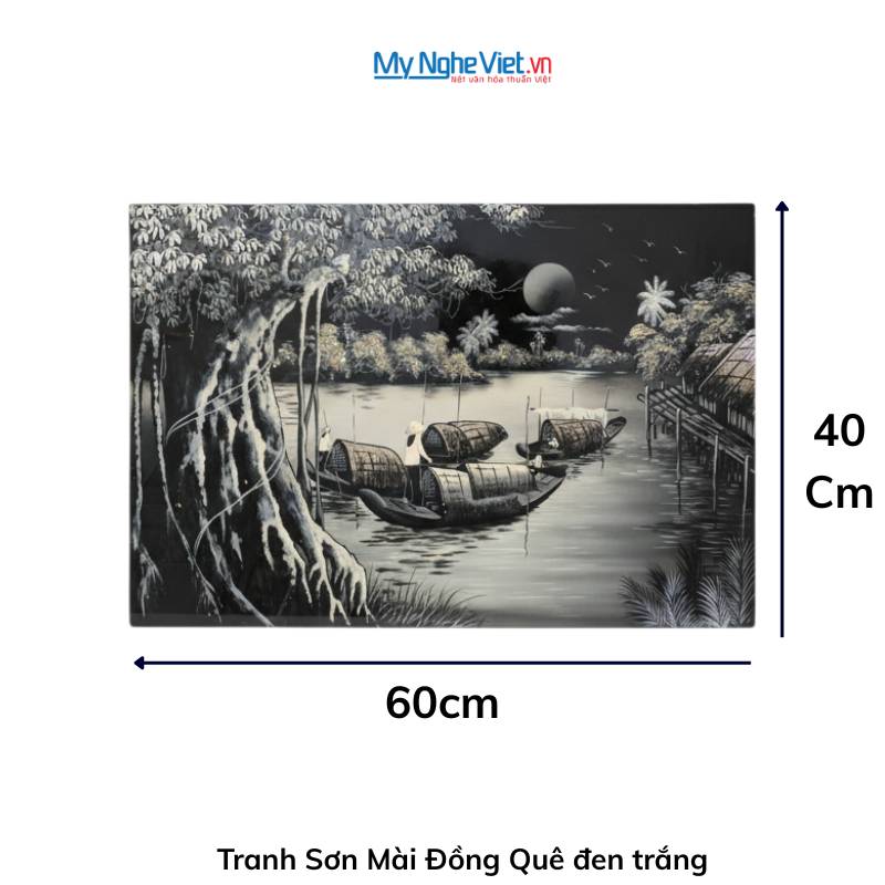 Tranh Sơn Mài Đồng quê nhiều mẫu hàng cao cấp 40x60 MNV-TSM46_05