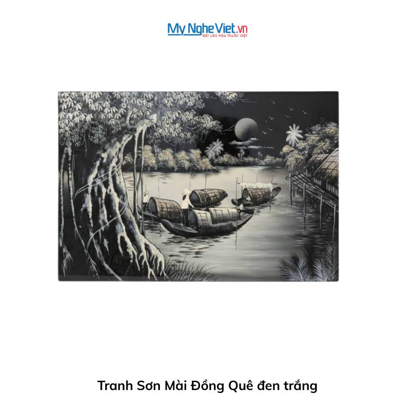 Tranh Sơn Mài Đồng quê nhiều mẫu hàng cao cấp 40x60 MNV-TSM46_05
