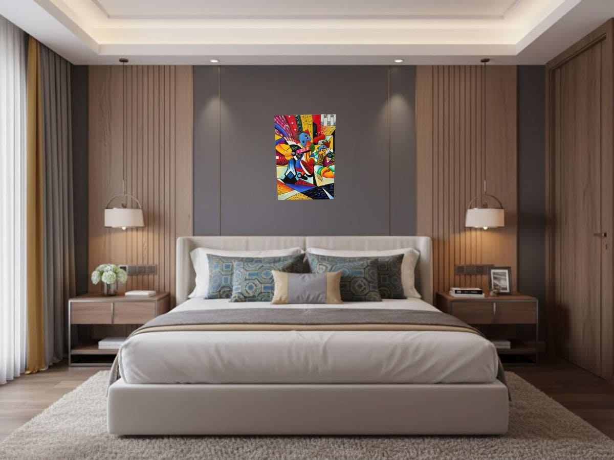 Tranh sơn mài picasso 20x30 SMA373