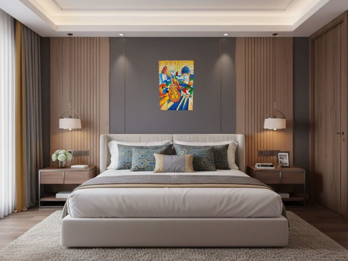 Tranh sơn mài picasso 20x30 SMA373