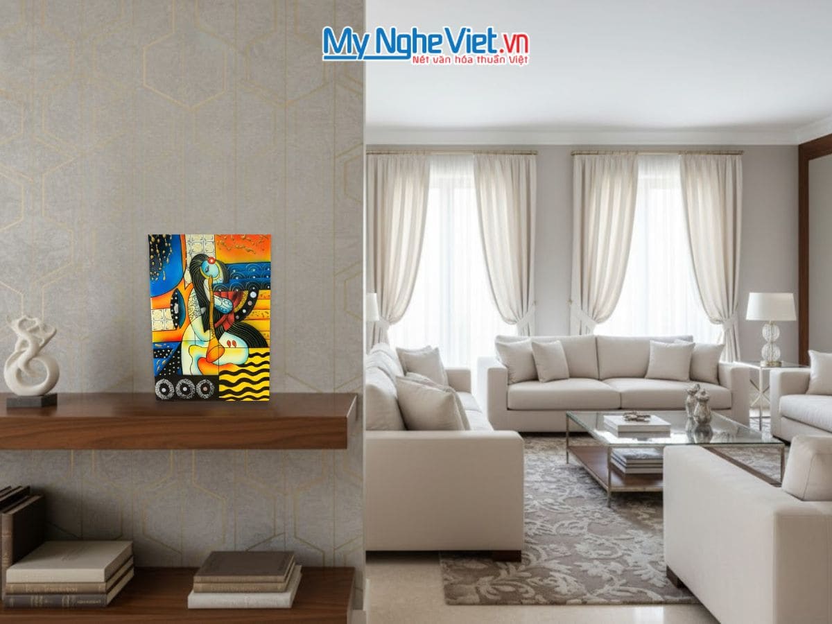 Tranh sơn mài picasso 20x30 SMA373