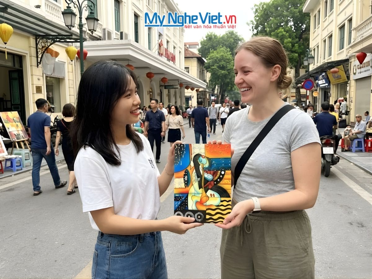 Tranh sơn mài picasso 20x30 SMA373