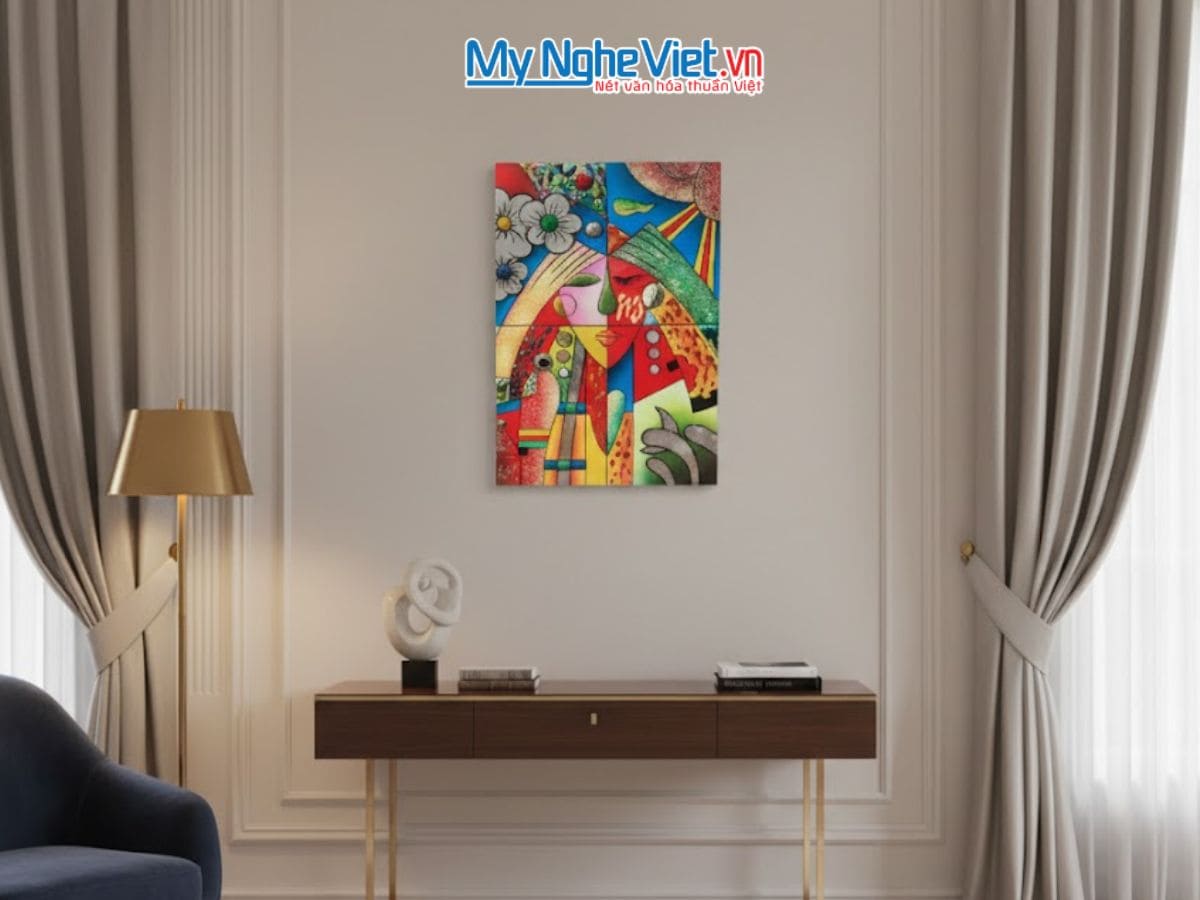 Tranh sơn mài picasso 40x60 MNV-SMA374