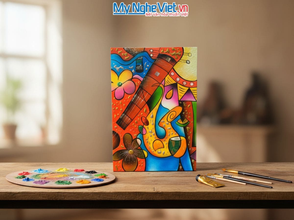 Tranh sơn mài picasso 40x60 MNV-SMA374