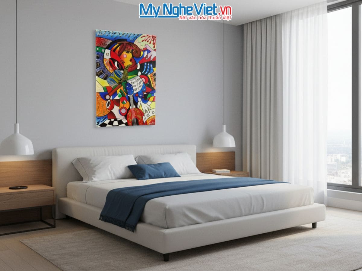 Tranh sơn mài picasso 40x60 MNV-SMA374