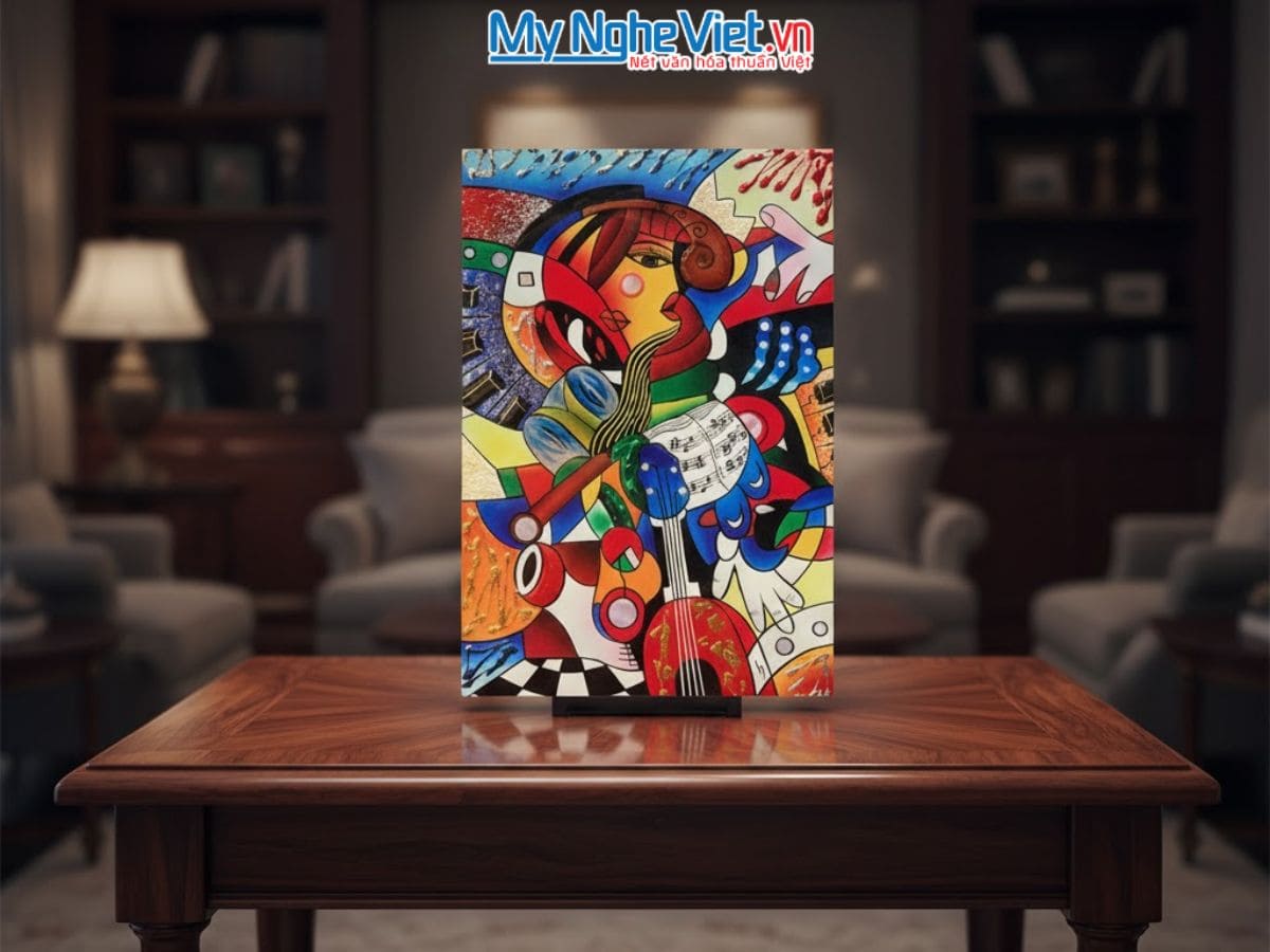 Tranh sơn mài picasso 40x60 MNV-SMA374