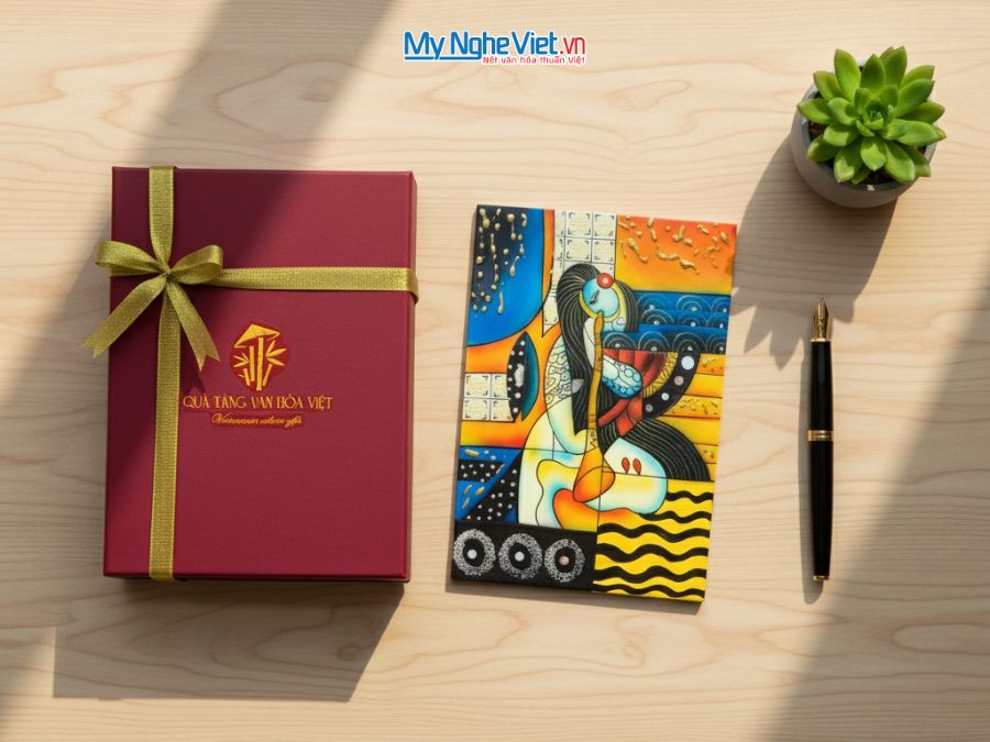 Tranh Sơn Mài Picasso 20x30cm nhiều mẫu và hộp quà tặng cao cấp SMA373