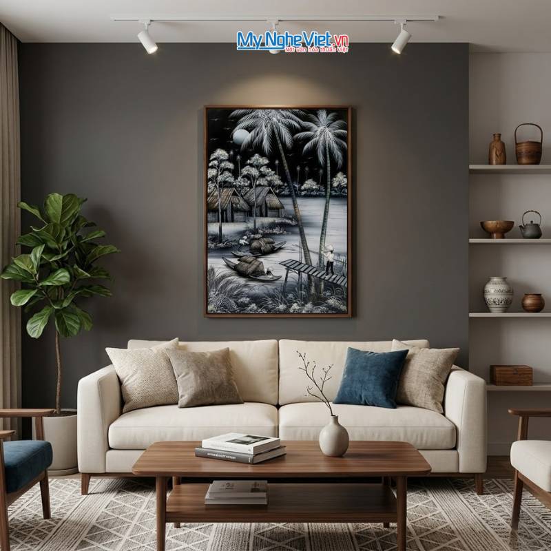 Tranh Đồng quê nhiều mẫu hàng cao cấp 40x60 MNV-TSM46_01