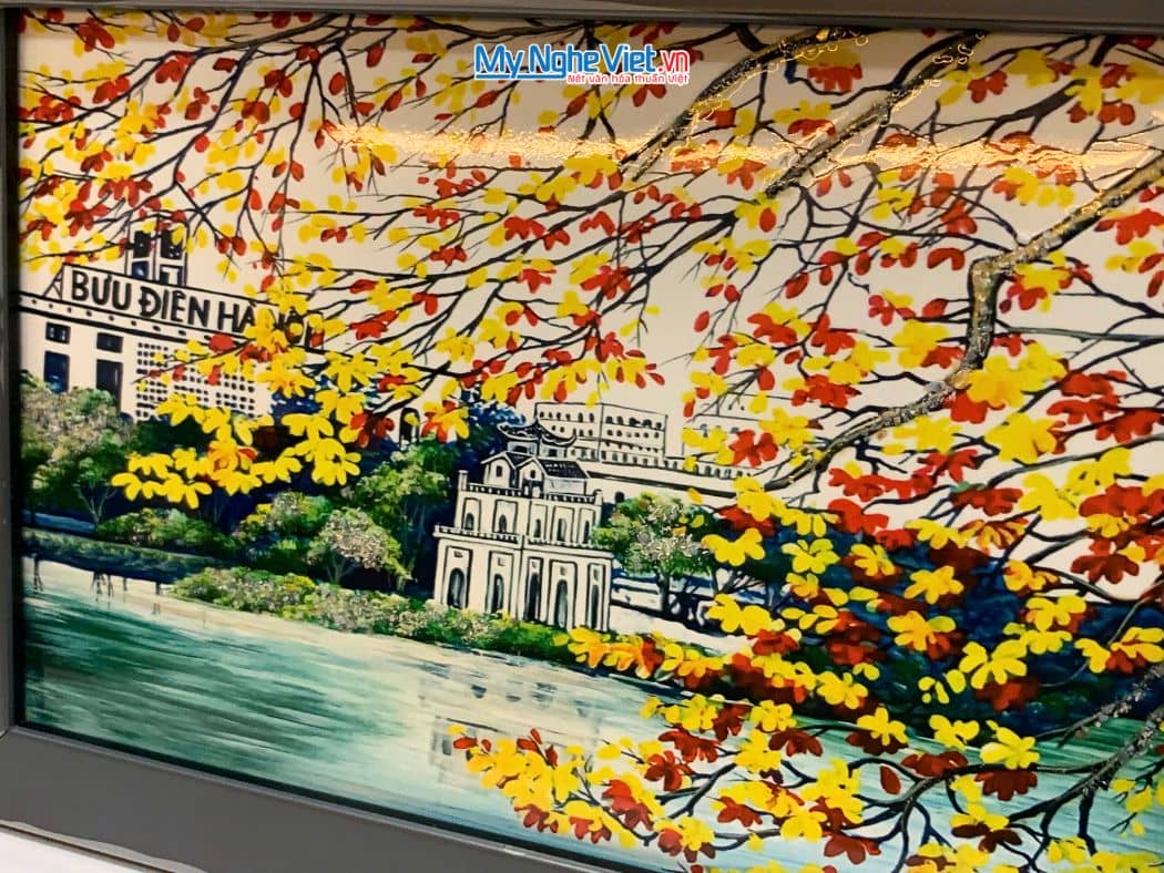 Tranh Sơn Mài Vẽ hồ Gươm tsm2535.2