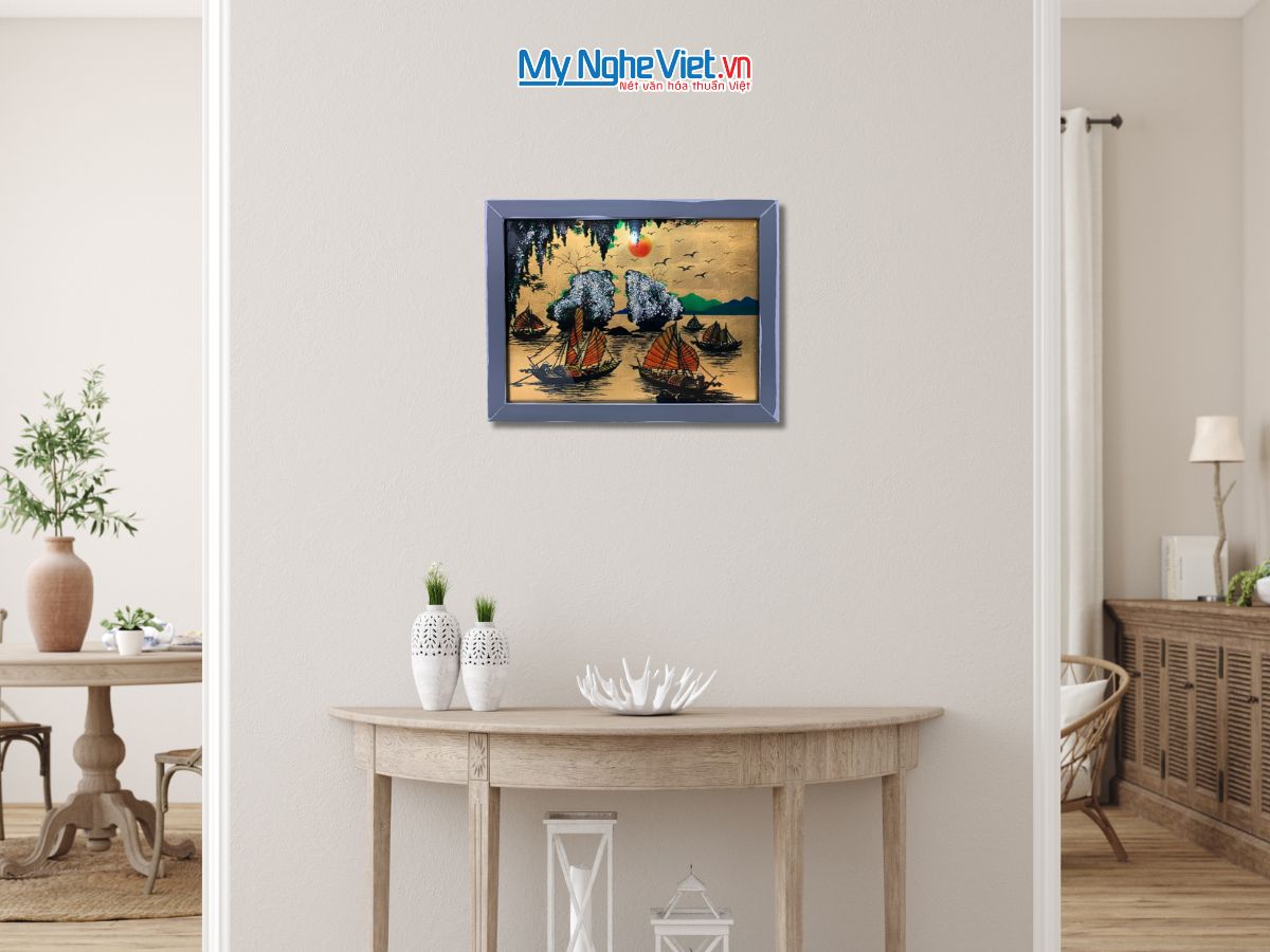 Tranh sơn mài vẽ Vịnh Hạ Long TSM3545-1.18