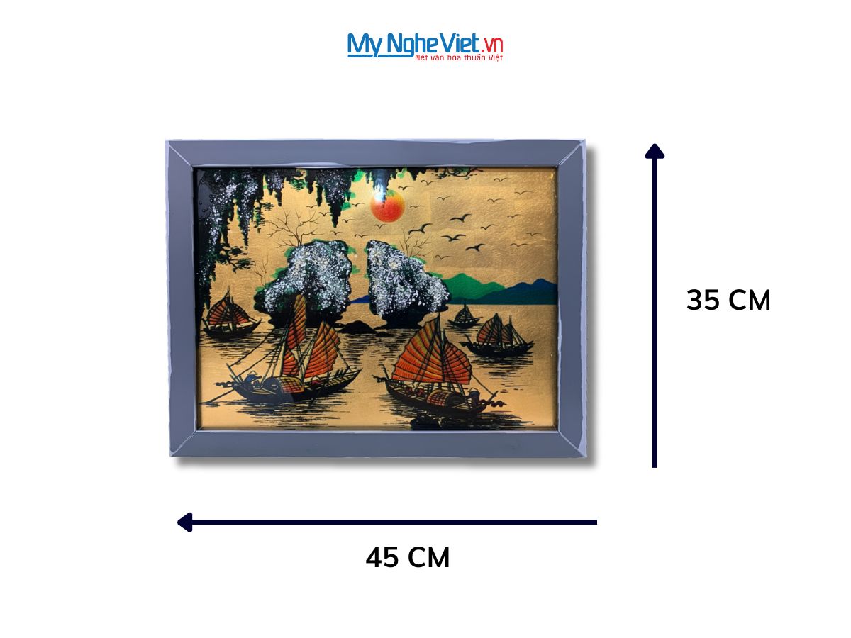 Tranh sơn mài vẽ Vịnh Hạ Long TSM3545-1.18