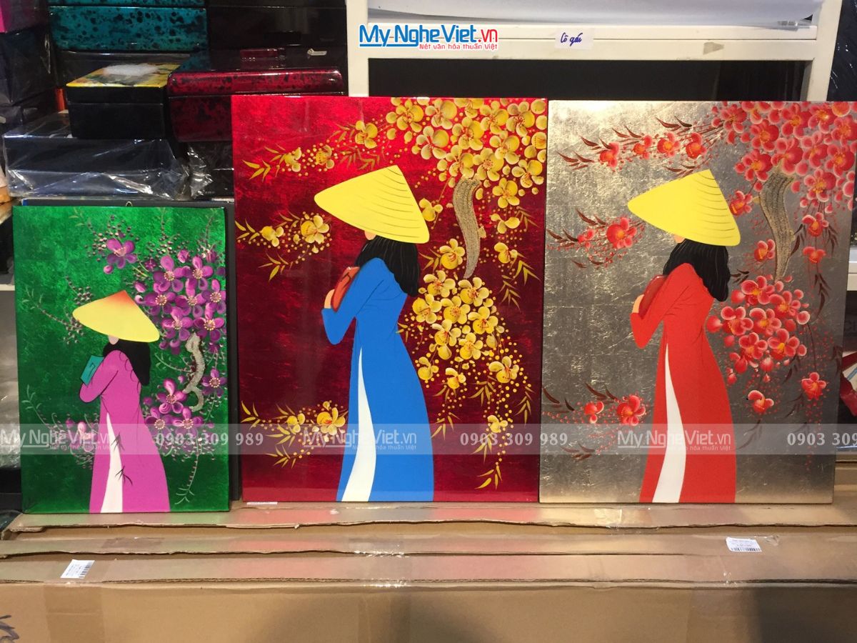 Tranh SM Cô Gái Đào đủ mẫu