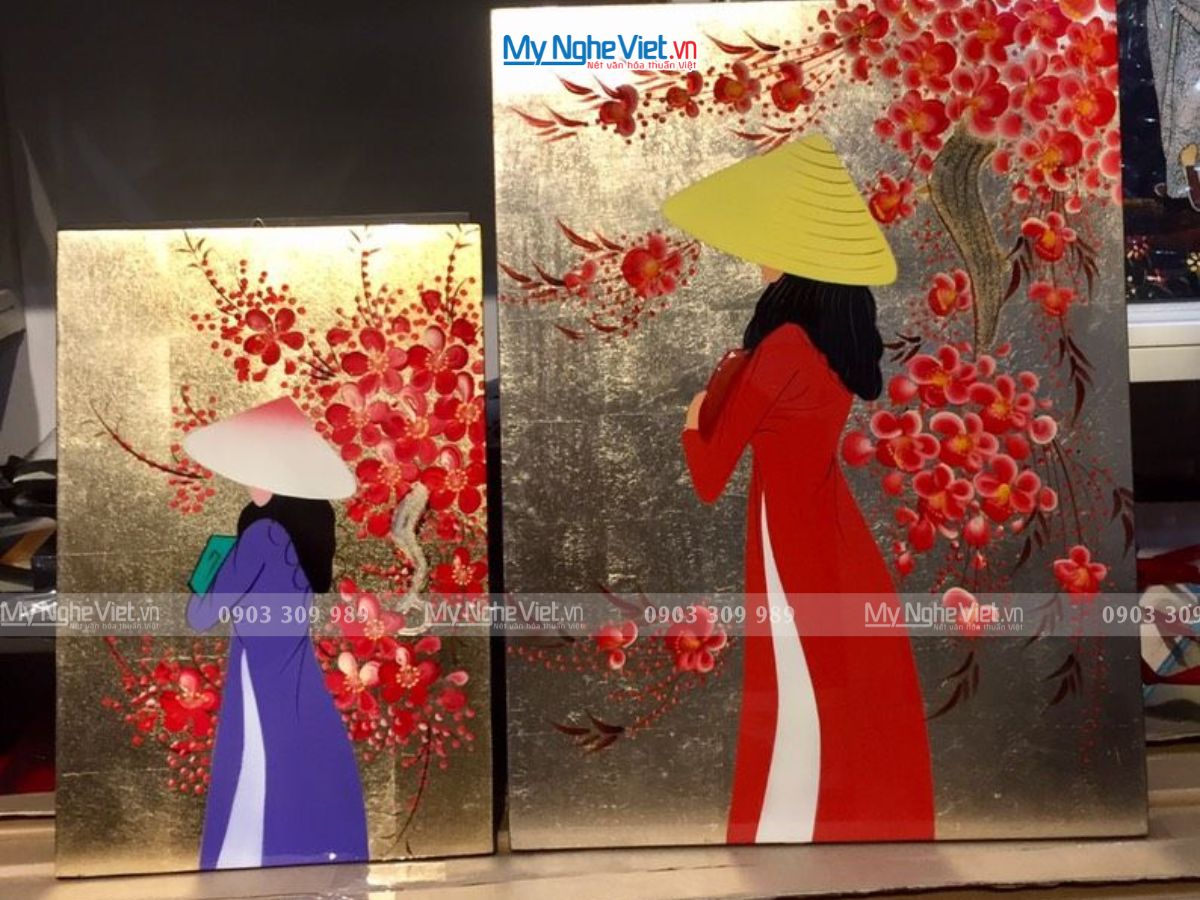 Tranh SM Cô Gái Đào đủ mẫu