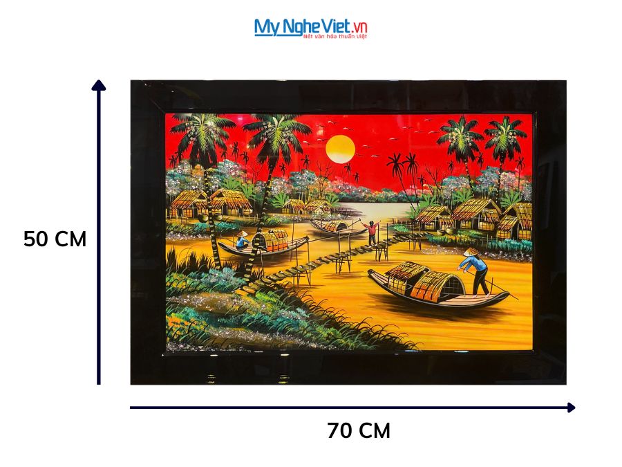 Tranh sơn mài đồng quê đủ mẫu 40x60cm KSM 50x70cm TSM46KSM-01