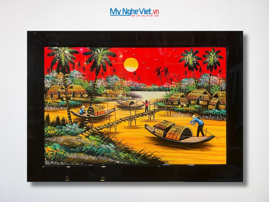Tranh sơn mài đồng quê đủ mẫu 40x60cm KSM 50x70cm TSM46KSM-01