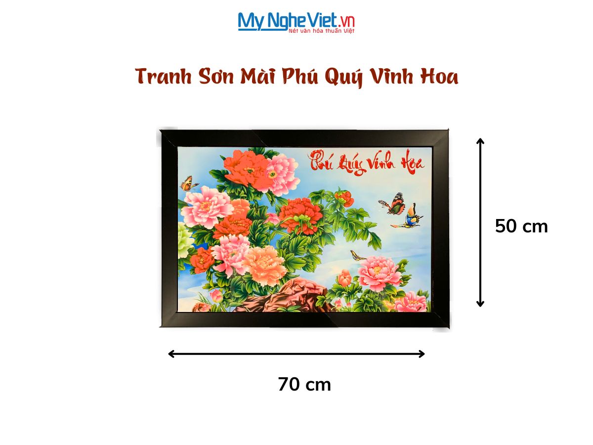 Tranh sơn mài Phú Quý Vinh Hoa TSM46K3