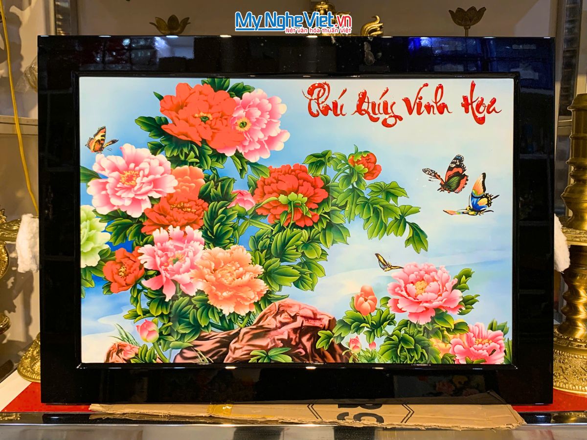 Tranh sơn mài Phú Quý Vinh Hoa TSM46K3