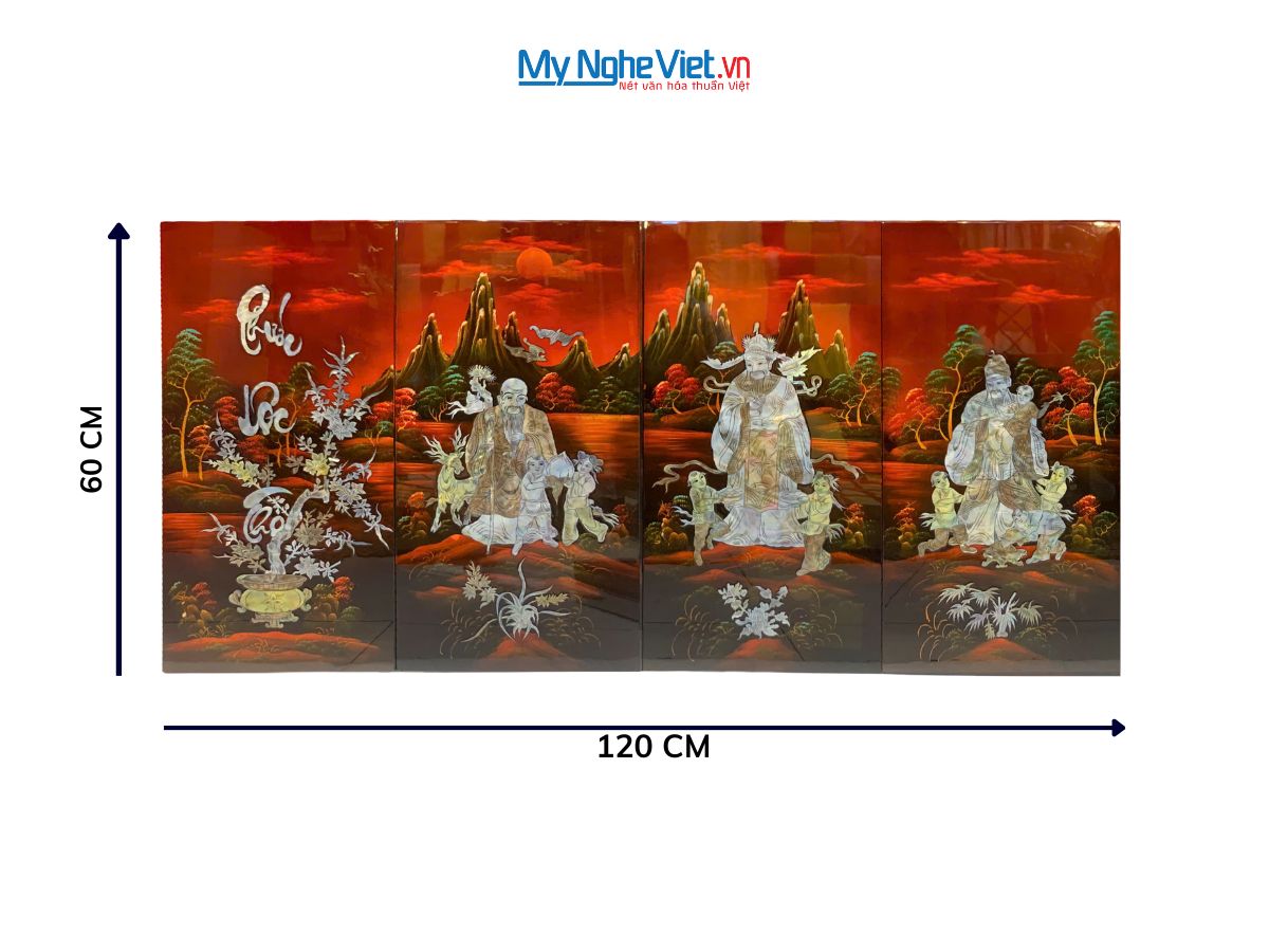 Bộ tranh sơn mài Phúc - Lộc - Thọ TSM367-1