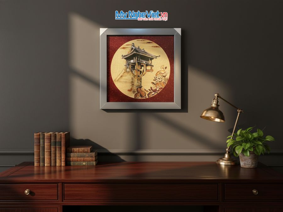 Tranh Sơn Mài Vẽ Chùa Một Cột MNVTBL007.1
