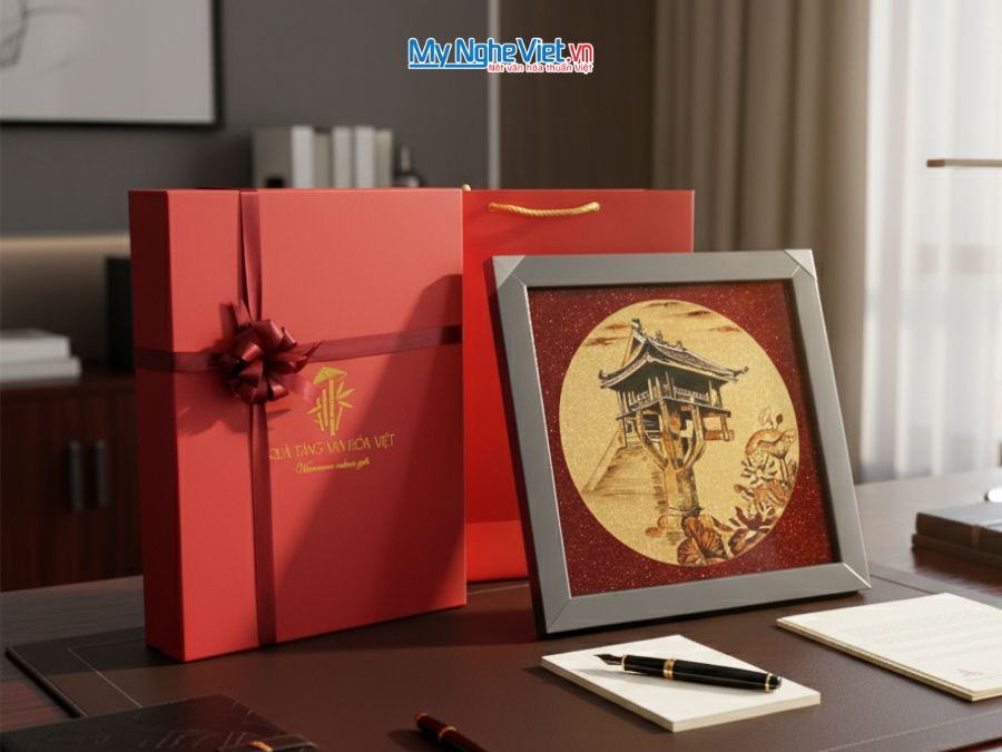 Tranh Sơn Mài Vẽ Chùa Một Cột MNVTBL007.1