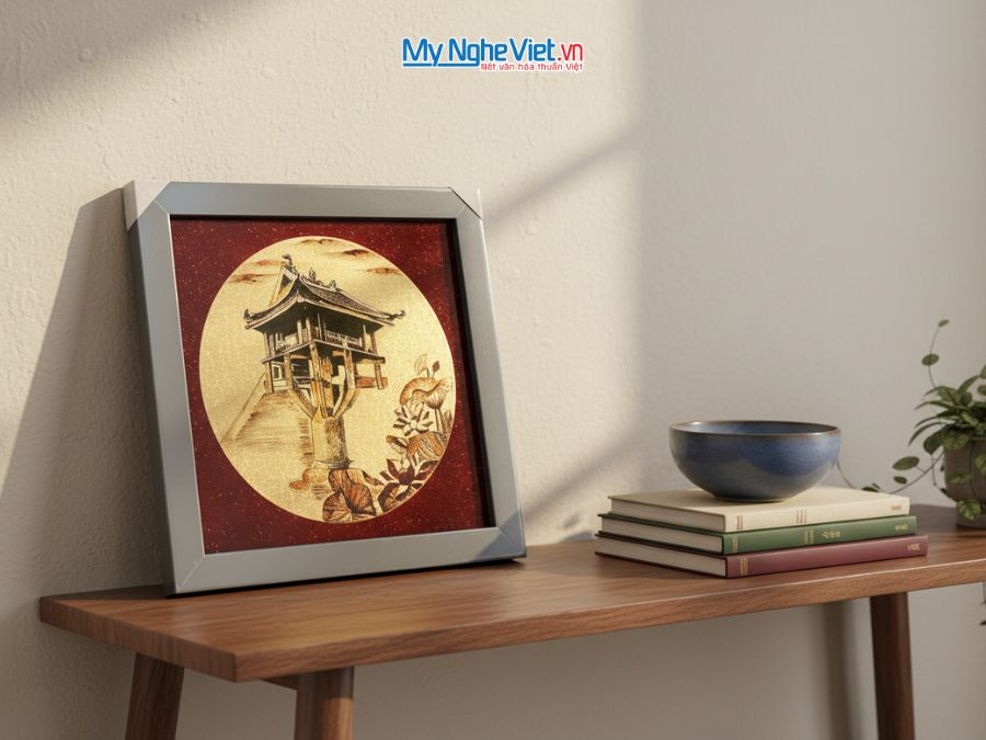 Tranh Sơn Mài Vẽ Chùa Một Cột MNVTBL007.1