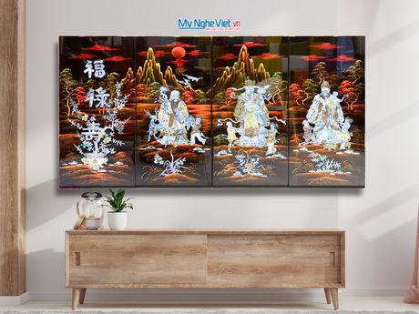 Tranh sơn mài Phúc Lộc Thọ 