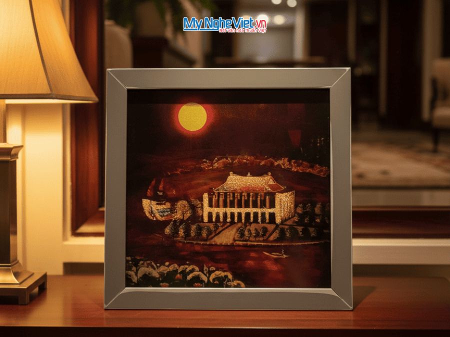 Tranh Sơn Mài Vẽ Bến Nhà Rồng MNVTBL009
